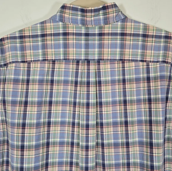 Ralph Lauren Men’s Light Blue‎ Plaid Short Sleeve Button Down Shirt Size Large - Picture 6 of 10